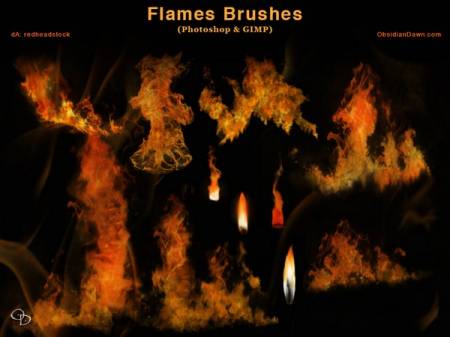 Кисти для GIMP и Photoshop. Пламя и огонь.